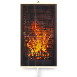 Grzejnik na podczerwień - giętki panel grzewczy 430W TRIO wzór 1 kominek, wymiary 100x57cm z regulatorem TRIO