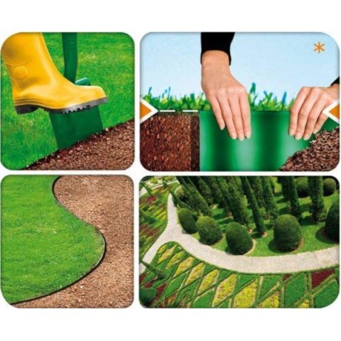 Obrzeże ogrodowe faliste 10cm x 9m Cellfast zielone CELLFAST