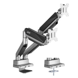 Uchwyt / wieszak biurkowy na dwa monitory Ergo Office, sprężyna gazowa 17"-35" 15kg, VESA 75x75 / 100x100, ER-446 Ergo Office
