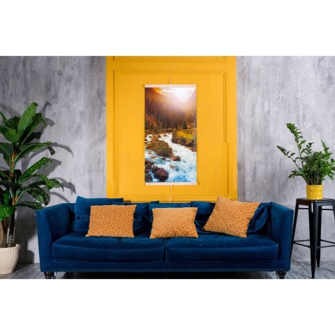 Grzejnik na podczerwień - giętki panel grzewczy 430W TRIO wzór 10 rzeka, wymiary 100x57cm z regulatorem TRIO