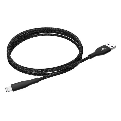 Kabel USB dla iPhone (Made for iPhone / iPod / iPad) Maclean, 2.4A, 1m, czarny, MCE845B Maclean
