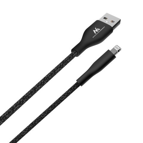 Kabel USB dla iPhone (Made for iPhone / iPod / iPad) Maclean, 2.4A, 1m, czarny, MCE845B Maclean