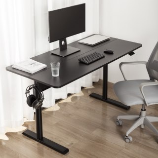 Biurko stolik z blatem 140x68cm Ergo Office, sprężyna gazowa, regulacja wysokości, do pracy stojąco siedzącej, max wys 115cm, ER Ergo Office