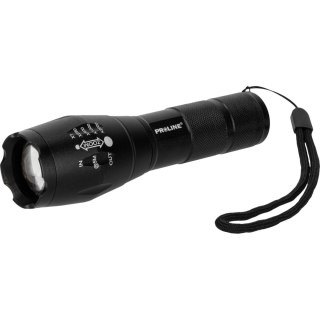Latarka alu. 200 lm, 3xaaa, 5 tryb. świec., zoom, proline Proline