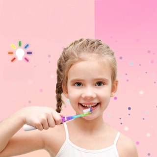 Szczoteczka soniczna dla dzieci SEAGO, kolor różowy, 1xAAA 1,5V (brak w zestawie), 3 końcówki, SG-977 Pink SEAGO