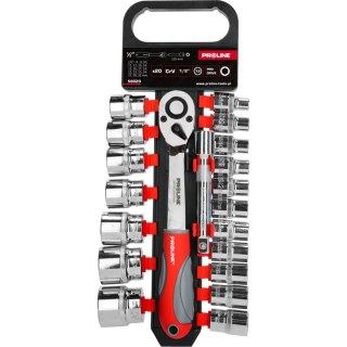 Zestaw 20 szt. nasadek, crv,1/2",8-32mm,przedłużka,proline Proline