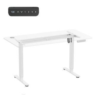 Biurko elektryczne regulacja wys. Ergo Office, max wys. 1160mm, max - 80 kg, bez blatu do pracy stojąco siedzącej, białe, ER-400 Ergo Office