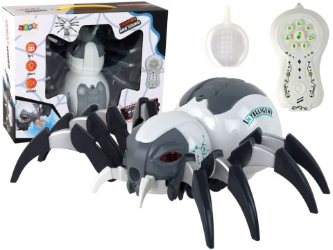 Duży Pająk Zdalnie Sterowany RC Na Baterie Biało-Szary LEAN TOYS