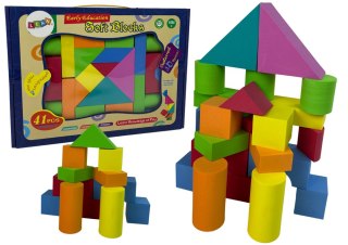 Klocki Piankowe Konstrukcyjne 41 Elementów Dla Dzieci LEAN TOYS
