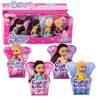 Mini Laleczka Wróżka Elf Niebieska Fioletowa Różowa Mix 11,5cm LEAN TOYS