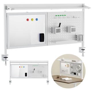 Przegroda biurkowa / organizer Ergo Office, max. obciążenie 10kg, biała tablica, szerokość 1116mm, biała, ER-301 W Ergo Office