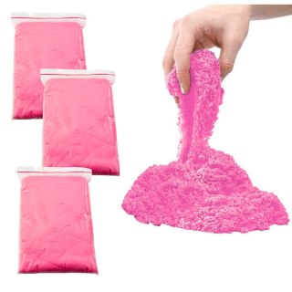 Zestaw Magiczny Piasek Różowy 3kg Foremki Narzędzia Dmuchana Plansza LEAN TOYS