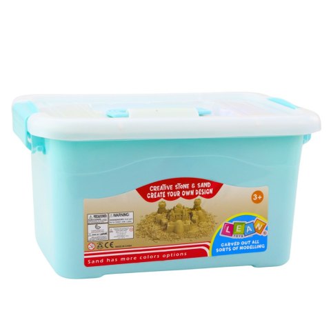 Zestaw Magiczny Piasek Różowy 3kg Foremki Narzędzia Dmuchana Plansza LEAN TOYS