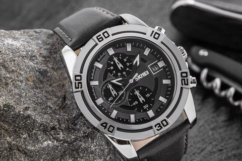 Skmei Zegarek Męski Skmei 9156SIBK + BOX