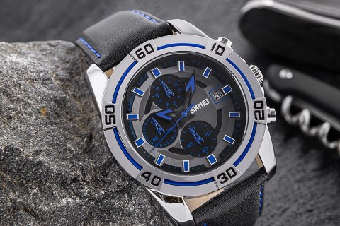 Skmei Zegarek Męski Skmei 9156SIBU + BOX