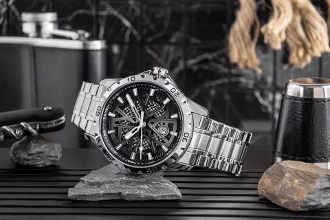 Skmei Zegarek Męski Skmei 9337SIBK + BOX