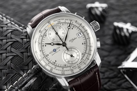 Zeppelin Zegarek Męski ZEPPELIN 100 Yahre Chronograph 8670-1 + BOX