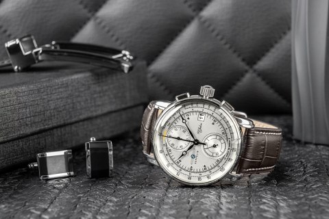 Zeppelin Zegarek Męski ZEPPELIN 100 Yahre Chronograph 8670-1 + BOX