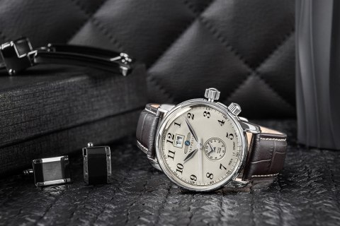 Zeppelin Zegarek Męski ZEPPELIN LZ127 Graf Zeppelin Dual Time 7644-5 + BOX
