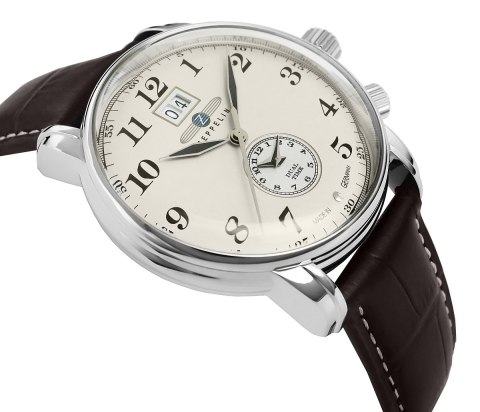 Zeppelin Zegarek Męski ZEPPELIN LZ127 Graf Zeppelin Dual Time 7644-5 + BOX