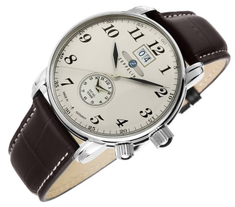 Zeppelin Zegarek Męski ZEPPELIN LZ127 Graf Zeppelin Dual Time 7644-5 + BOX