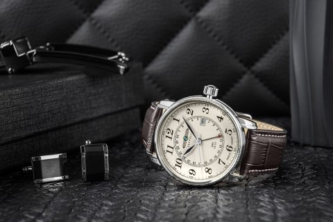 Zeppelin Zegarek Męski ZEPPELIN LZ127 Graf Zeppelin GMT 7642-5 + BOX