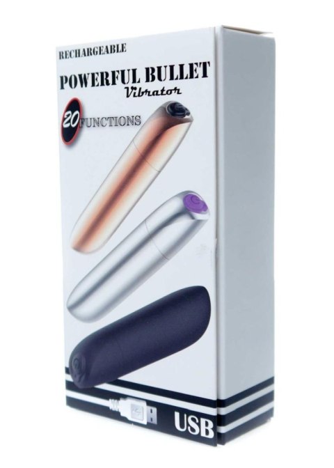 Mini wibrator potężny B Series Magic USB 20 trybów złoty