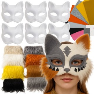 Maska kota DIY 6szt. + akcesoria Maaleo 26570 MAALEO