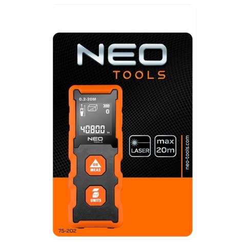 Dalmierz laserowy, zasięg 20 m NEO TOOLS
