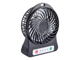44-501# Wentylator przenośny/biurkowy 10cm usb+akumulator czarny" Blow