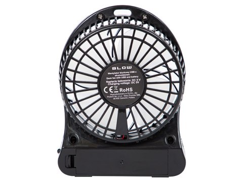 44-501# Wentylator przenośny/biurkowy 10cm usb+akumulator czarny" Blow