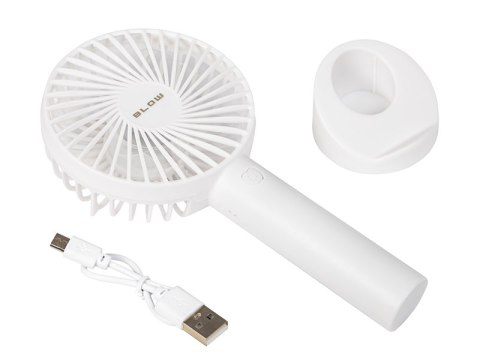 44-504# Wentylator podręczny usb z akumulatorem biały Blow
