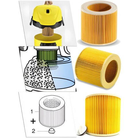 10x worki do odkurzacza karcher wd 3 mv 3 se 4001 worek flizelinowe + filtr RTO