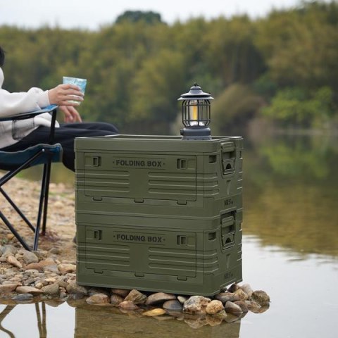 NCB4001 SKŁADANA SKRZYNIA KEMPINGOWA Z POKRYWĄ 50L NILS CAMP