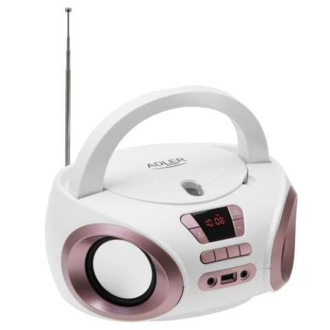 AD 1181 white copper Radio boombox cd-mp3 | usb | fm radio | aux | gniazdo słuchawkowe ADLER