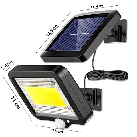 Lampa solarna z czujnikiem ruchu 100 led -e077 niebieski kartonik RTO