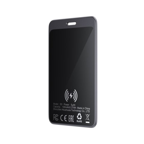 Lokalizator Bluetooth w formie karty kompatybilny z Apple Find My - szary