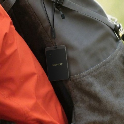 Lokalizator Bluetooth w formie karty kompatybilny z Apple Find My - szary