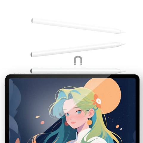 Rysik stylus pojemnościowy do iPad z 2 końcówkami V2 - biały