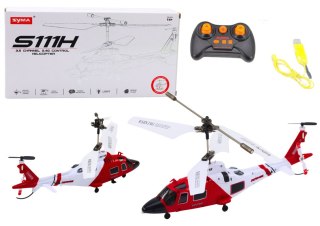 Helikopter Zdalnie Sterowany RC Żyroskop Syma S111H Czerwony LEAN TOYS