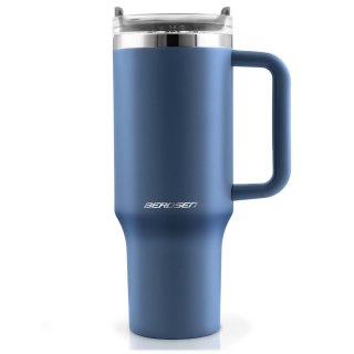 Termos próżniowy kubek z zestawem słomek 1180 ml Berdsen granatowy