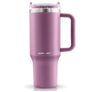 Termos próżniowy kubek z zestawem słomek 1180 ml Berdsen różowy