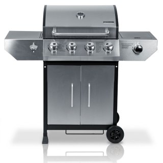 Grill gazowy ogrodowy żeliwny ruszt z pokrywą 4+1 palniki Berdsen BD-896