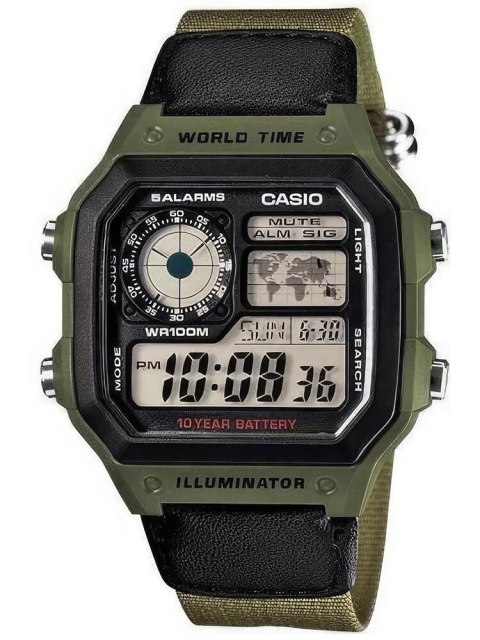 Casio ZEGAREK MĘSKI CASIO AE-1200WHB-3B + BOX