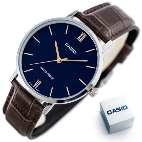 Casio ZEGAREK MĘSKI CASIO MTP-VT01L-2B + BOX
