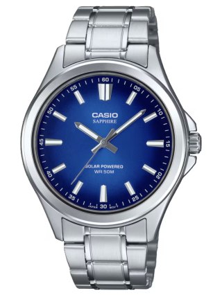 Casio ZEGAREK MĘSKI CASIO MTS-RS100D-2A SZAFIR SOLAR + BOX