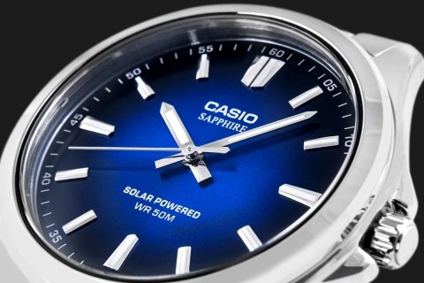 Casio ZEGAREK MĘSKI CASIO MTS-RS100D-2A SZAFIR SOLAR + BOX