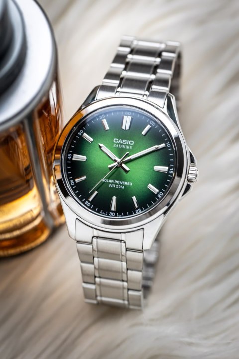 Casio ZEGAREK MĘSKI CASIO MTS-RS100D-3A SZAFIR SOLAR + BOX