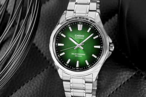 Casio ZEGAREK MĘSKI CASIO MTS-RS100D-3A SZAFIR SOLAR + BOX