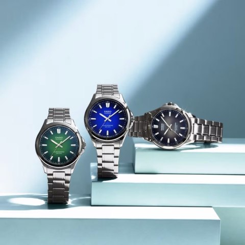 Casio ZEGAREK MĘSKI CASIO MTS-RS100D-3A SZAFIR SOLAR + BOX